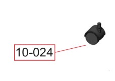 Ролик мебельный D 40 мм, болт М8, с тормозом TWTB40 (C) (10-024) для медицинской мебели ТПК «Виталия»