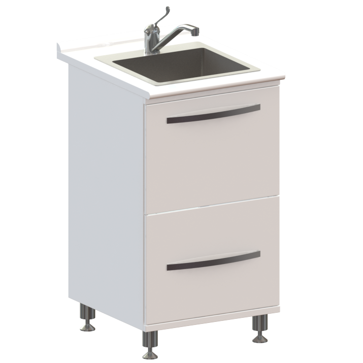 Тумба медицинская М1 на хром.ножках ЛЮКС с системой сортировки отходов(500х500х880)  купить