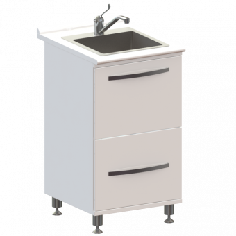 Тумба медицинская М1 на хром.ножках ЛЮКС с системой сортировки отходов(500х500х880)  купить